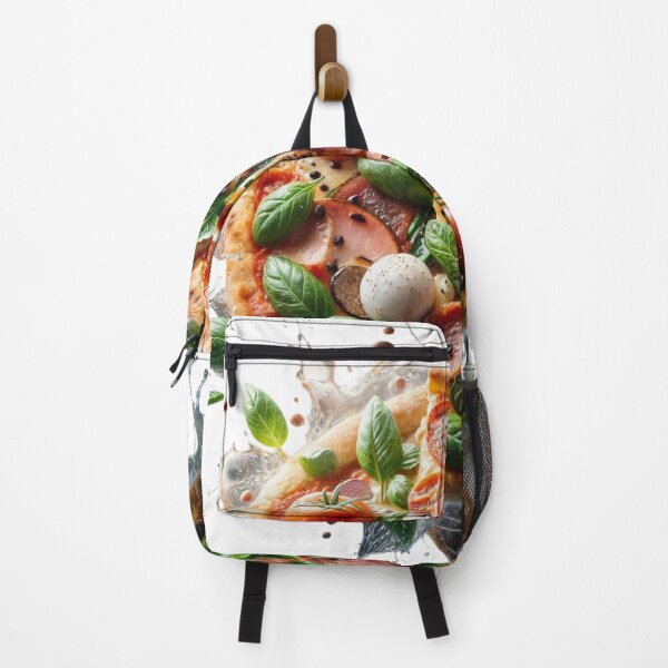 Item preview, Whole pizza with lifted slice and dynamic sauce burst on black designed and sold by Creative88Art.