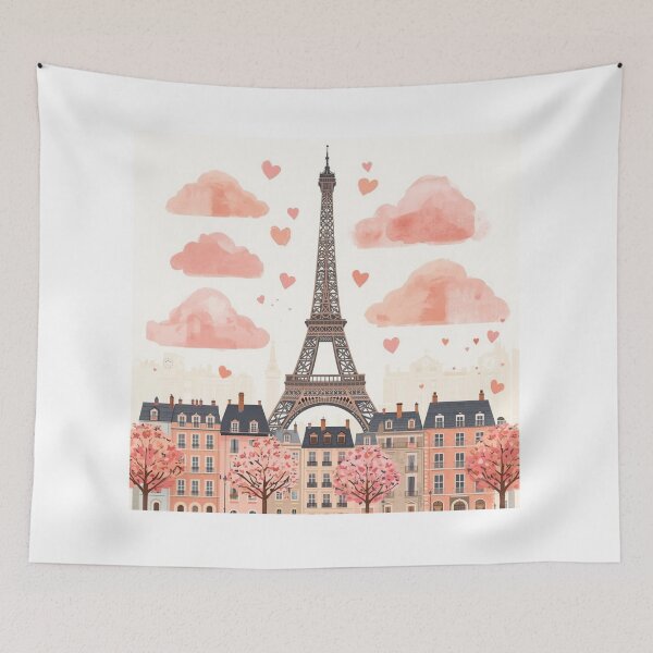 Item preview, Paris Love – Eiffel Tower Valentine Romantic Illustration designed and sold by Activity01.