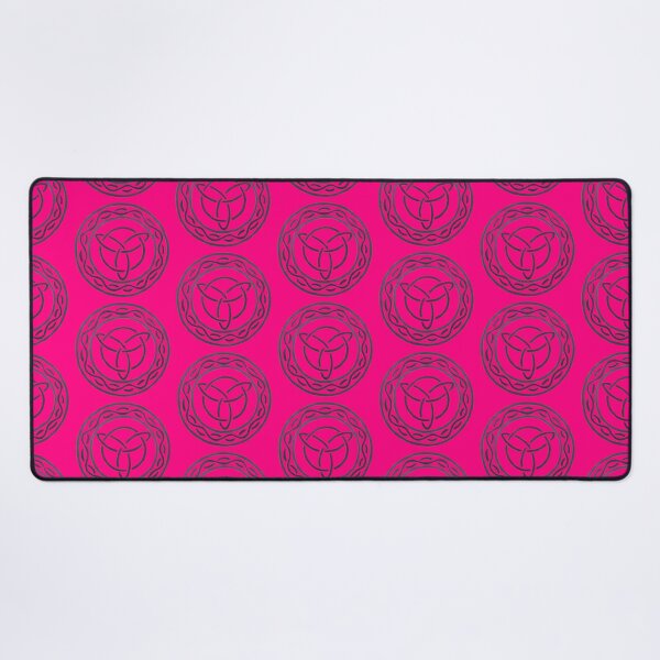 Item preview, Celtic Inspired Emblem Design Intricate Pattern Sheild Badge Unique Pink Background designed and sold by Arniesart85.