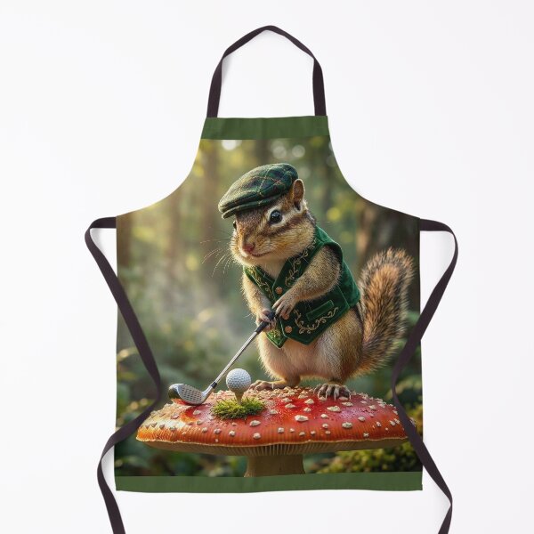 Item preview, Golfing Chipmunk Tees Off on Amanita Mushroom designed and sold by Tridentulus.