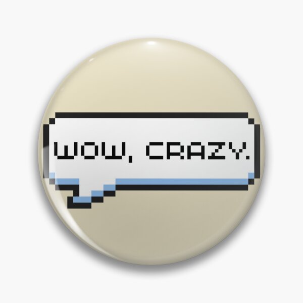 Item preview, Wow, Crazy Sticker designed and sold by Potato Quality Prints.