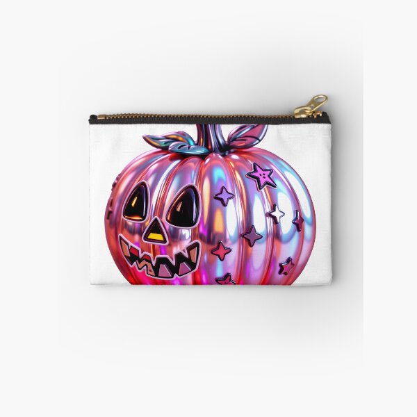 Item preview, Iridescent jack o lantern pumpkin with stars and jagged grin on black designed and sold by Creative88Art.