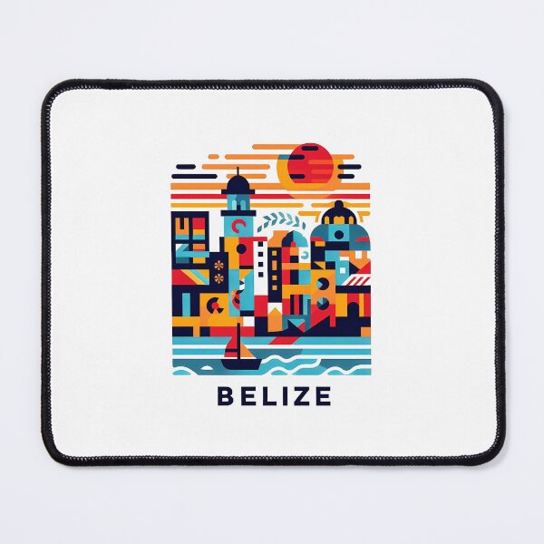 Item preview, Belize Cubist Art - Abstract Geometric Travel Poster designed and sold by OzzFrequency.
