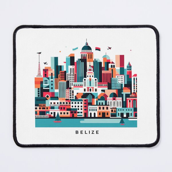 Item preview, Belize Cubist Art - Abstract Geometric Travel Poster designed and sold by OzzFrequency.