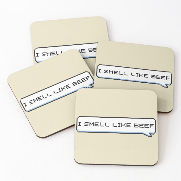 Item preview, I Smell Like Beef Sticker designed and sold by Potato Quality Prints.