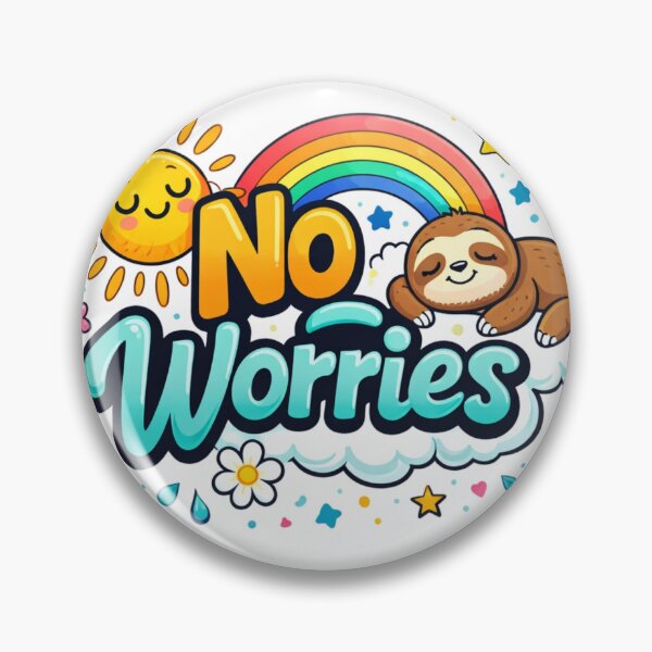 Item preview, No Worries – Relaxed and Minimalist Design with a Positive Message designed and sold by DrizzyV.