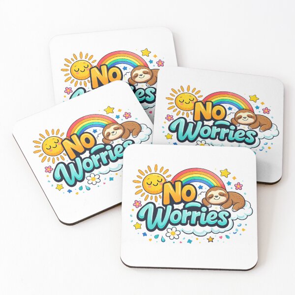 Item preview, No Worries – Relaxed and Minimalist Design with a Positive Message designed and sold by DrizzyV.
