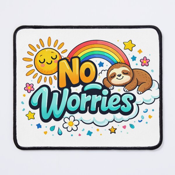 Item preview, No Worries – Relaxed and Minimalist Design with a Positive Message designed and sold by DrizzyV.