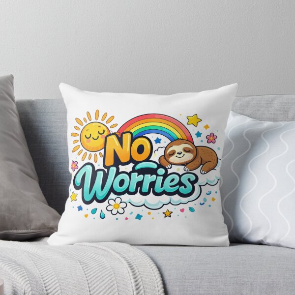 Item preview, No Worries – Diseño Relajado y Minimalista con Mensaje Positivo designed and sold by DrizzyV.