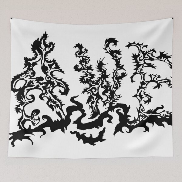 Item preview, The word AWE, intricate hand drawn calligraphy, Abstract designed and sold by shamvandamn.
