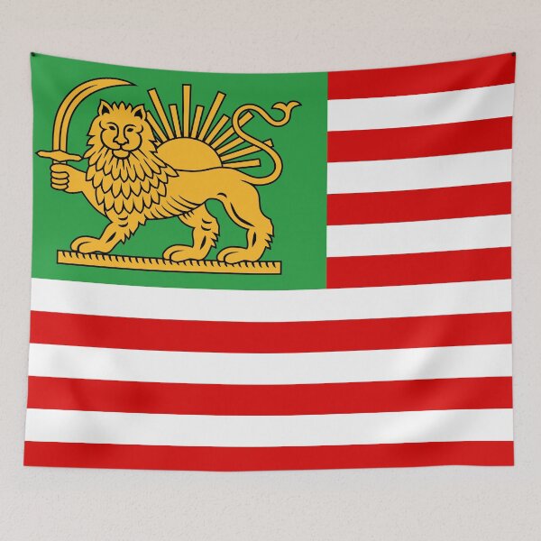 Item preview, American–Iranian Heritage Flag | Lion and Sun Meets Stars and Stripes designed and sold by FlagX.