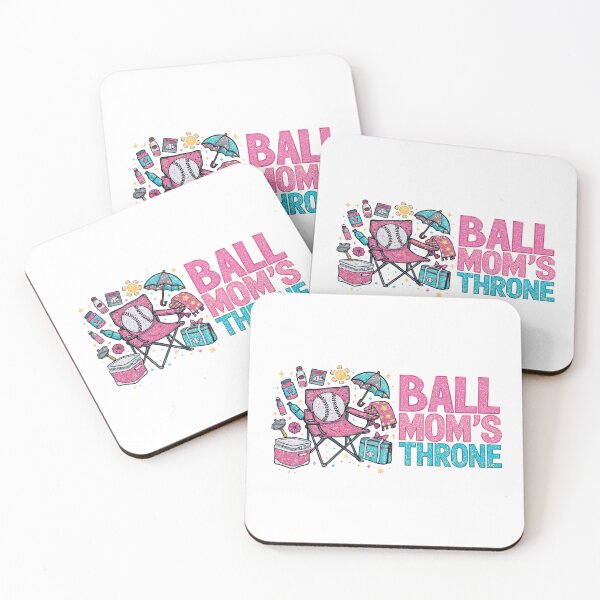 Item preview, Ball Mom's Throne - Glitter Baseball Softball Game Day Sideline Art designed and sold by CulDeSacCreate.