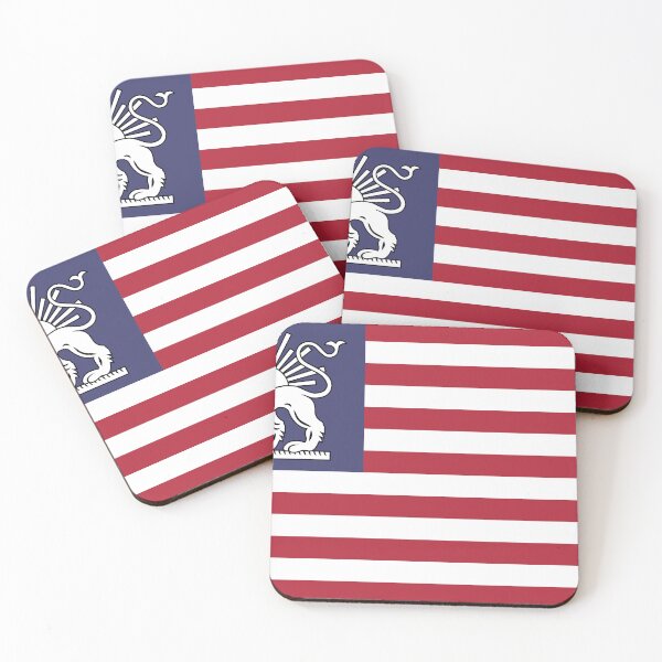 Item preview, American–Iranian Heritage Flag | Lion and Sun Meets Stars and Stripes designed and sold by FlagX.