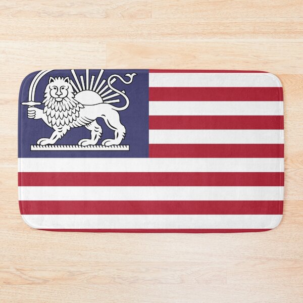 Item preview, American–Iranian Heritage Flag | Lion and Sun Meets Stars and Stripes designed and sold by FlagX.