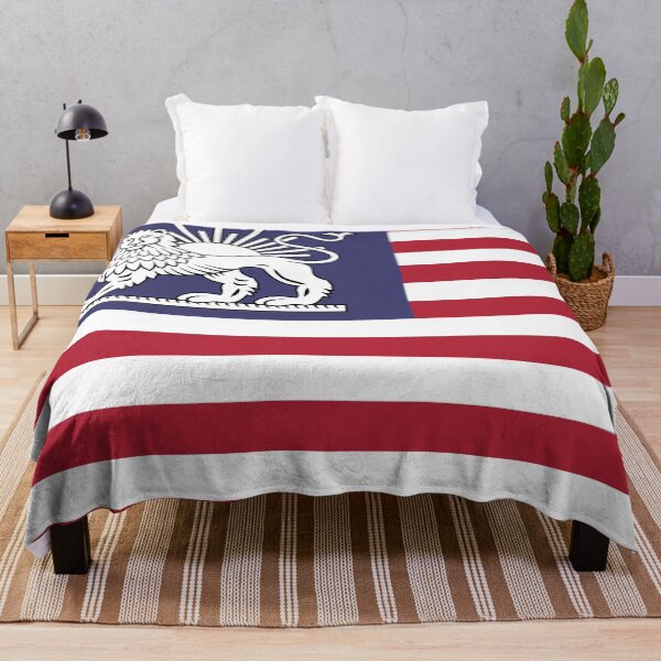 Item preview, American–Iranian Heritage Flag | Lion and Sun Meets Stars and Stripes designed and sold by FlagX.