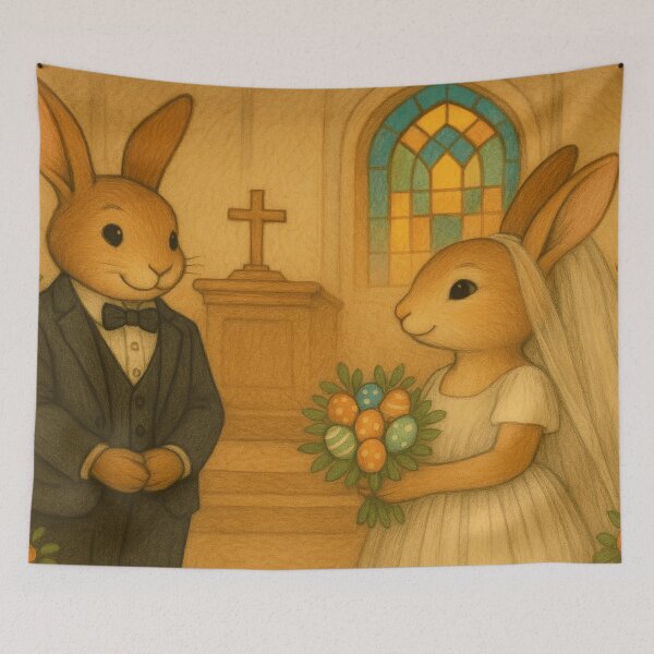 Item preview, Enchanted Easter Bunny Wedding designed and sold by artes-lunares.