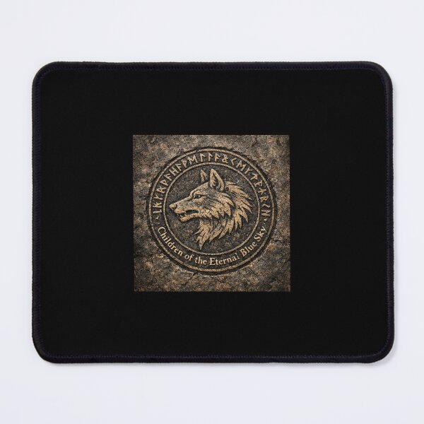 Item preview, Children of the Eternal Blue Sky – Ancient Göktürk Wolf Emblem designed and sold by Basma Store.