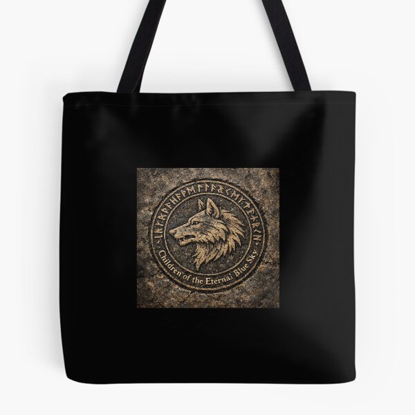 Item preview, Children of the Eternal Blue Sky – Ancient Göktürk Wolf Emblem designed and sold by Basma Store.