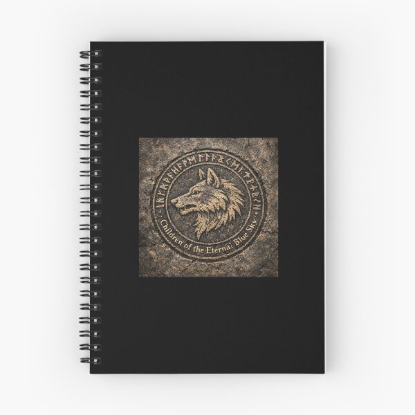 Item preview, Children of the Eternal Blue Sky – Ancient Göktürk Wolf Emblem designed and sold by Basma Store.