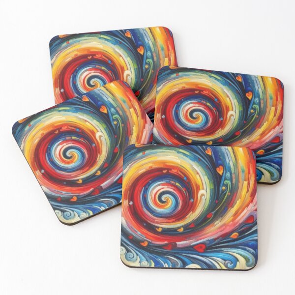 Item preview, Spiral Love – Spiral of Vibrant Hearts designed and sold by miamoonedits.