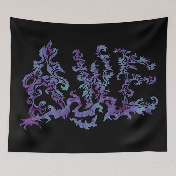 Item preview, The word AWE in sea blue, calligraphy designed and sold by shamvandamn.