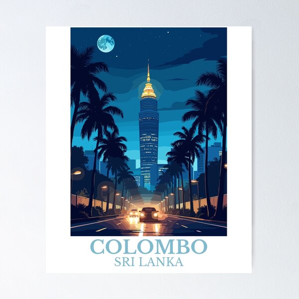Item preview, Colombo Sri Lanka Night Skyline designed and sold by Fxpranit.