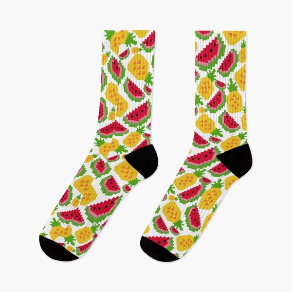 Item preview, Pixel Art Watermelon & Pineapples designed and sold by Potato Quality Prints.
