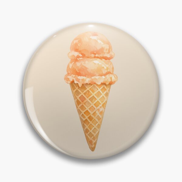 Item preview, Two Scoops of Orange Ice Cream in a Vanilla Waffle Cone designed and sold by Violet Peonies.