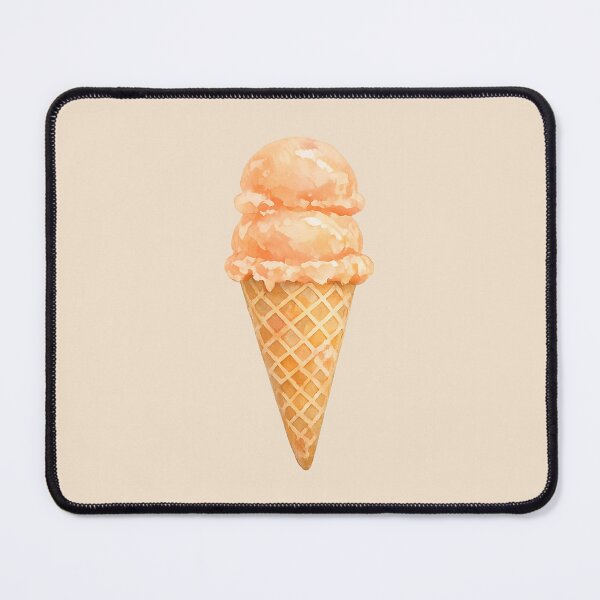 Item preview, Two Scoops of Orange Ice Cream in a Vanilla Waffle Cone designed and sold by Violet Peonies.