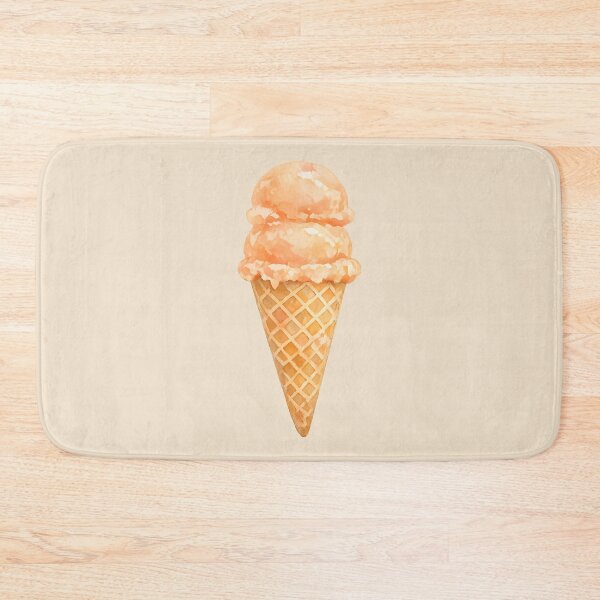 Item preview, Two Scoops of Orange Ice Cream in a Vanilla Waffle Cone designed and sold by Violet Peonies.