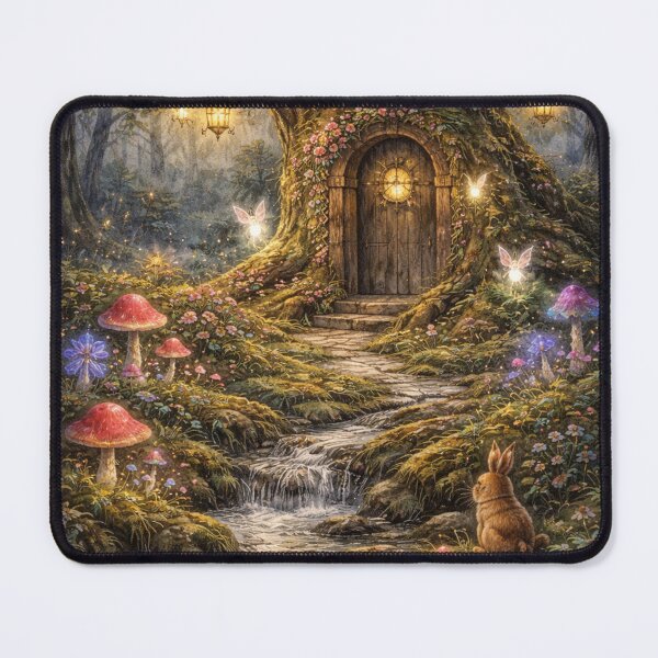 Item preview, Enchanted Fairy Tree Watercolor – Dark Fantasy Forest Illustration designed and sold by DrizzyV.