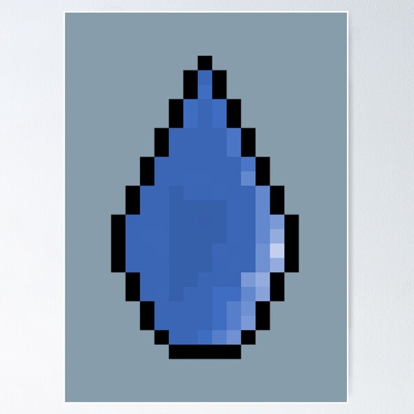 Item preview, Pixel Art Raindrop designed and sold by Potato Quality Prints.