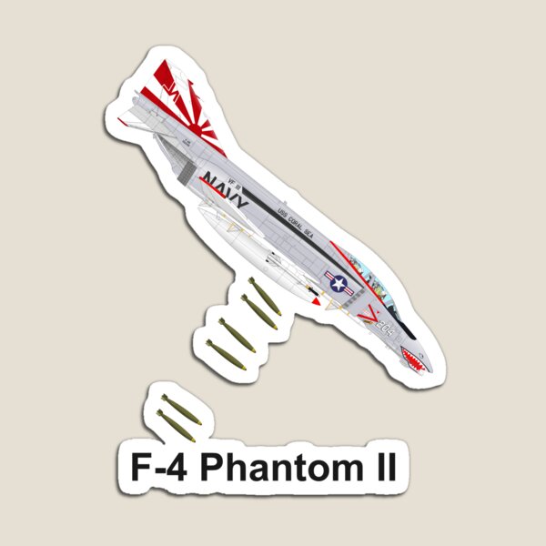 Item preview, F-4 Phantom II Dropping Bombs designed and sold by delphicfineart.