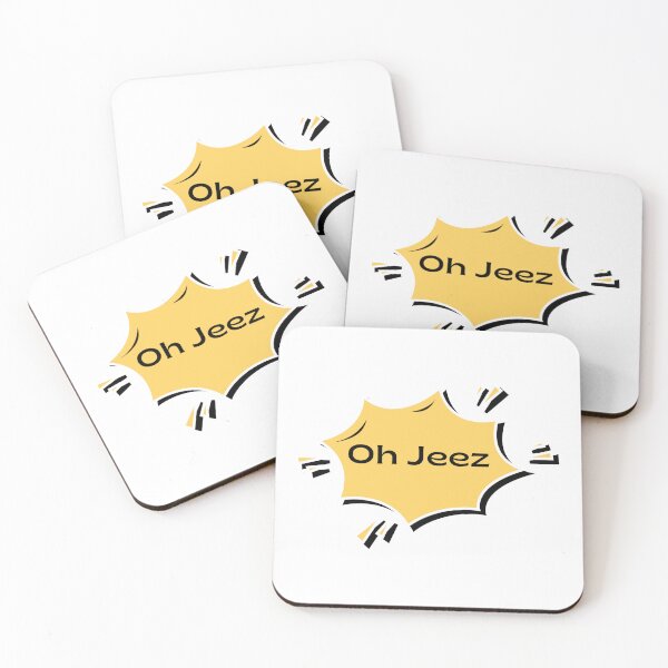 Artikelvorschau, Oh je! Lustiger Text in Gelb und Schwarz für Arbeit, Schule, Karten, Wandbilder, T-Shirts, Hüte, Homeoffice – Redbubble-Shop entworfen und verkauft von Saritas Boutique Shop.