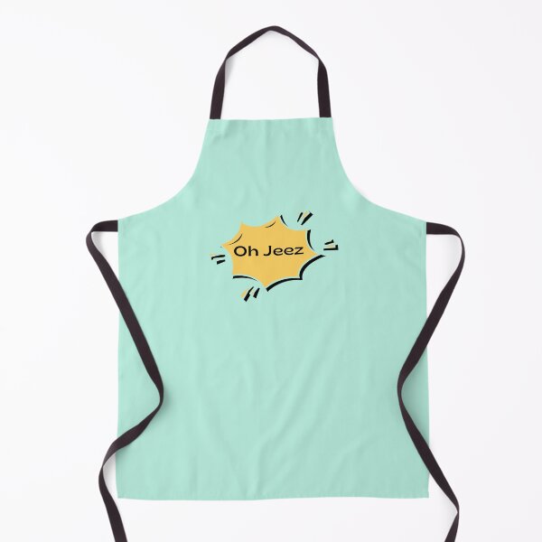 Item preview, Oh Jeez Text Funny Yellow Black Work School Prints Card Wall Art TShirt Hat Home Office Redbubble Shop designed and sold by Saritas Boutique Shop.