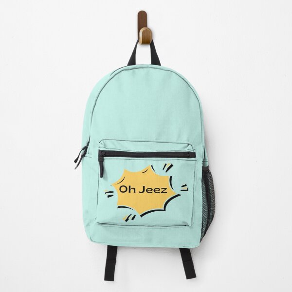 Item preview, Oh Jeez Text Funny Yellow Black Work School Prints Card Wall Art TShirt Hat Home Office Redbubble Shop designed and sold by Saritas Boutique Shop.