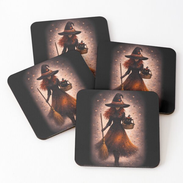 Item preview, Witch of Crimson Flame – Valentine Witch Art designed and sold by BeesNeesTees.