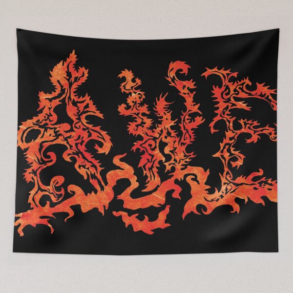 Item preview, AWE in orange fire and flames designed and sold by shamvandamn.
