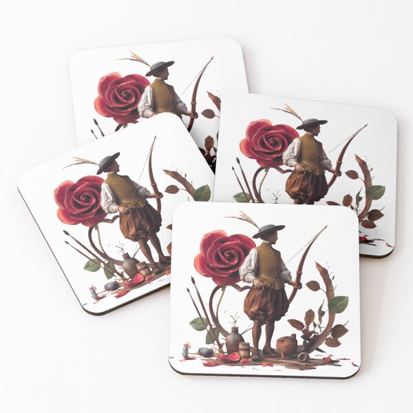 Item preview, Romantic Surrealist Archer with Roses Valentine's Art designed and sold by PluffyPanda.