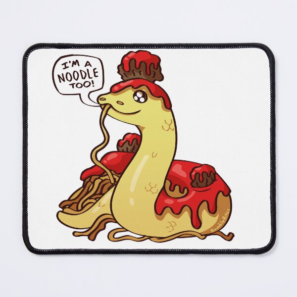 Item preview, I'm a Noodle Too - Cute Spaghetti and Meatballs Snake designed and sold by BumbleBites.