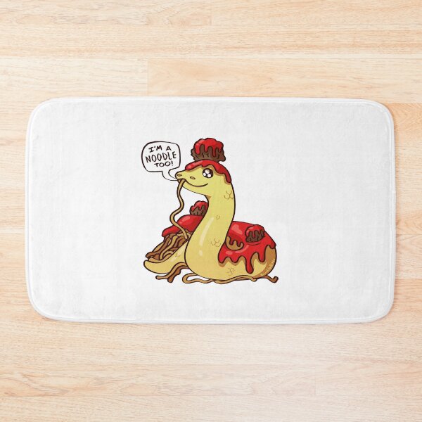 Item preview, I'm a Noodle Too - Cute Spaghetti and Meatballs Snake designed and sold by BumbleBites.