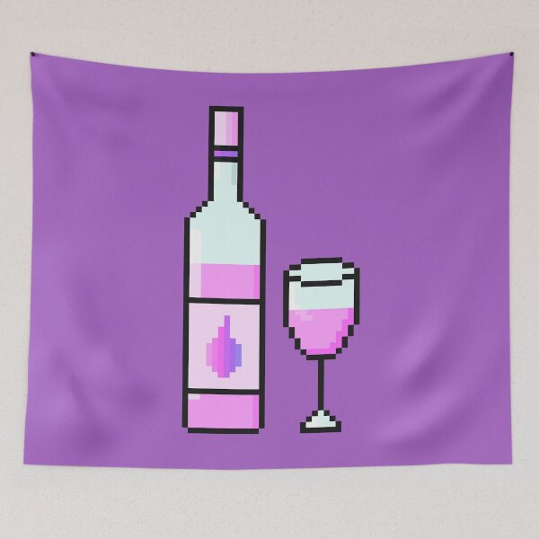 Item preview, Pixelated Purple Wine designed and sold by Potato Quality Prints.