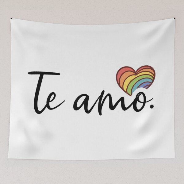 Item preview, Te Amo Heart Rainbow - Spanish I Love You Valentine Gift designed and sold by EchoPrint Co..