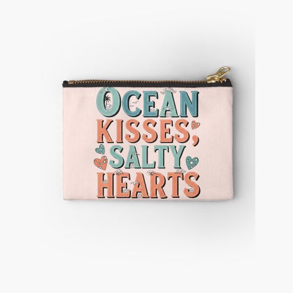 Item preview, Ocean Kisses, Salty Heart – Coastal Valentine Typography Design designed and sold by Sea Gem.