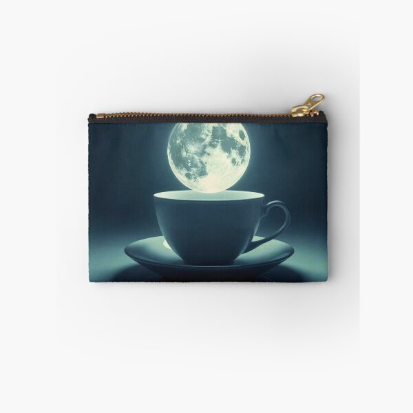 Item preview, Celestial Brew: Surreal Full Moon Teacup Art designed and sold by Cozyartsss.