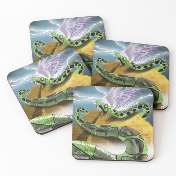 Item preview, Quetzalcoatl on Blue  designed and sold by Digital Attic 95.