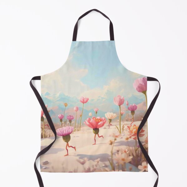 Item preview, Floral Odyssey: Whimsical Running Flowers Landscape designed and sold by Cozyartsss.