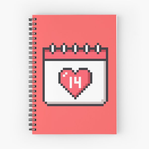 Item preview, Pixel Art Valentine's Day Calendar designed and sold by Potato Quality Prints.
