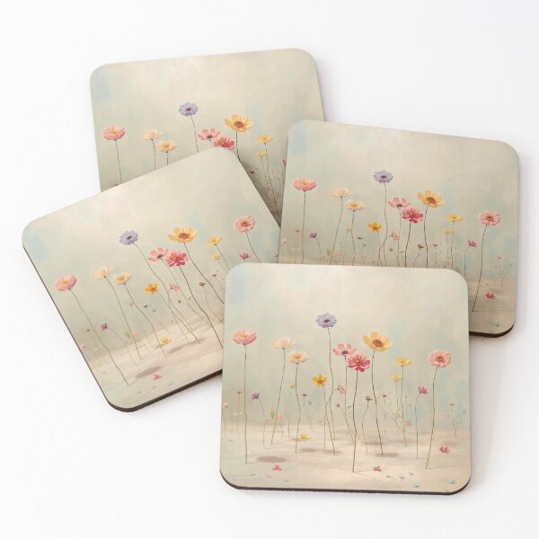 Item preview, Ethereal Garden: Minimalist Pastel Wildflower Study designed and sold by Cozyartsss.