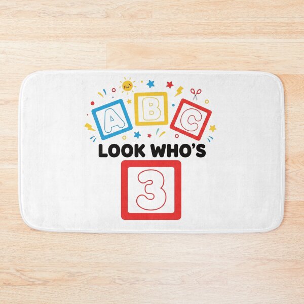 Item preview, Vintage ABC Look Who's 3 Learning Birthday Alphabet Fun designed and sold by GridText.
